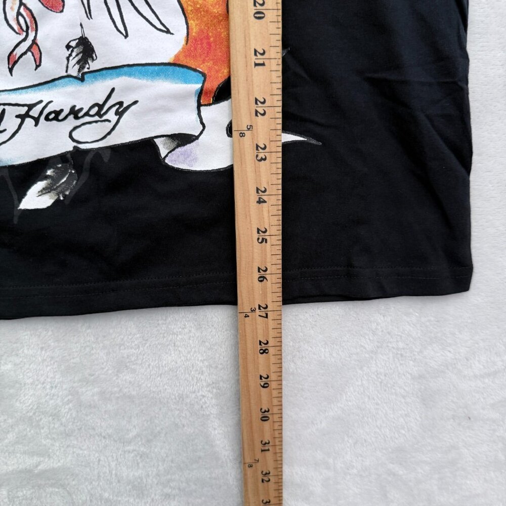 Ed Hardy T Shirt Mens M Black Flame Tiger Eye Ball Tattoo Y2K - Picture 5 of 6